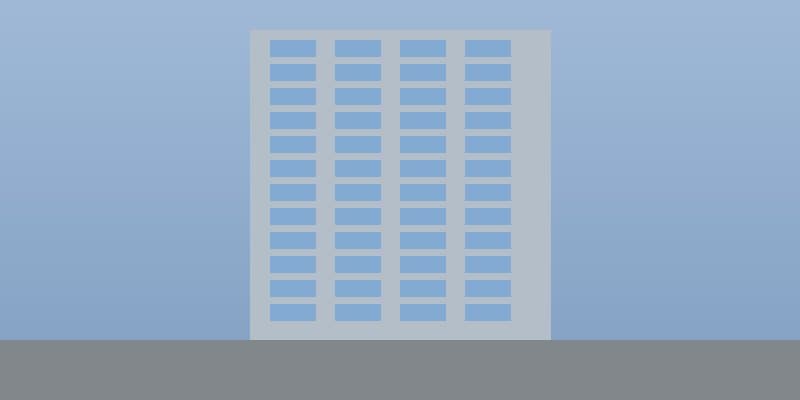 オフィスビルの駐車場